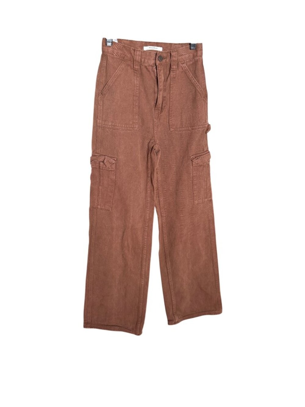 PacSun Womens Brown Wide-Leg Cotton Cargo Pants Size 24